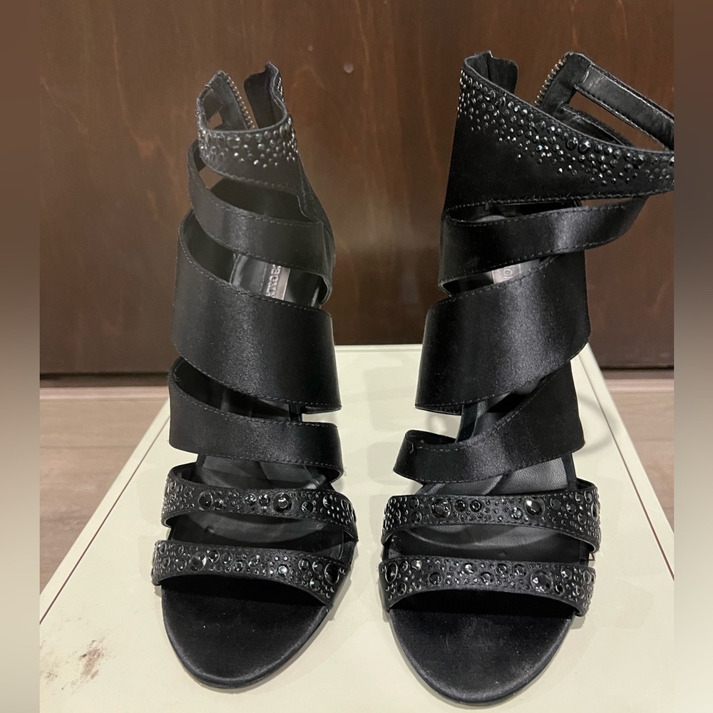 BCBG Black Satin Heels